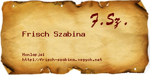 Frisch Szabina névjegykártya